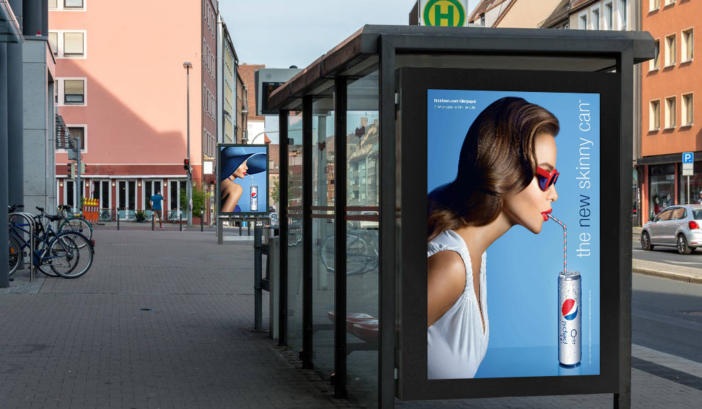Au&szlig;enwand-Werbedisplay