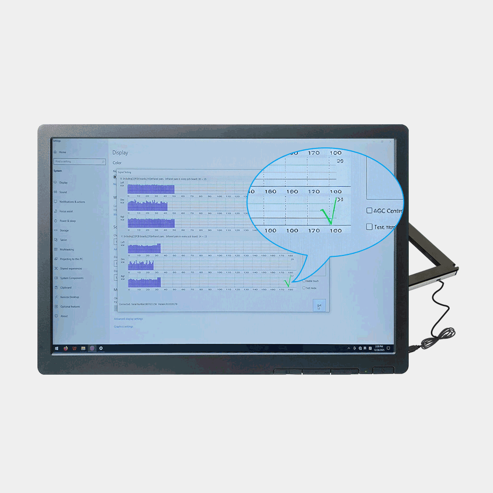 Installieren Sie den TE-Infrarot-Touchscreen wie folgt: