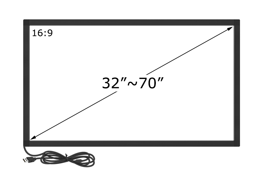 Infrarot-Touch-Rahmen 32 bis 70 Zoll (TF-Serie)