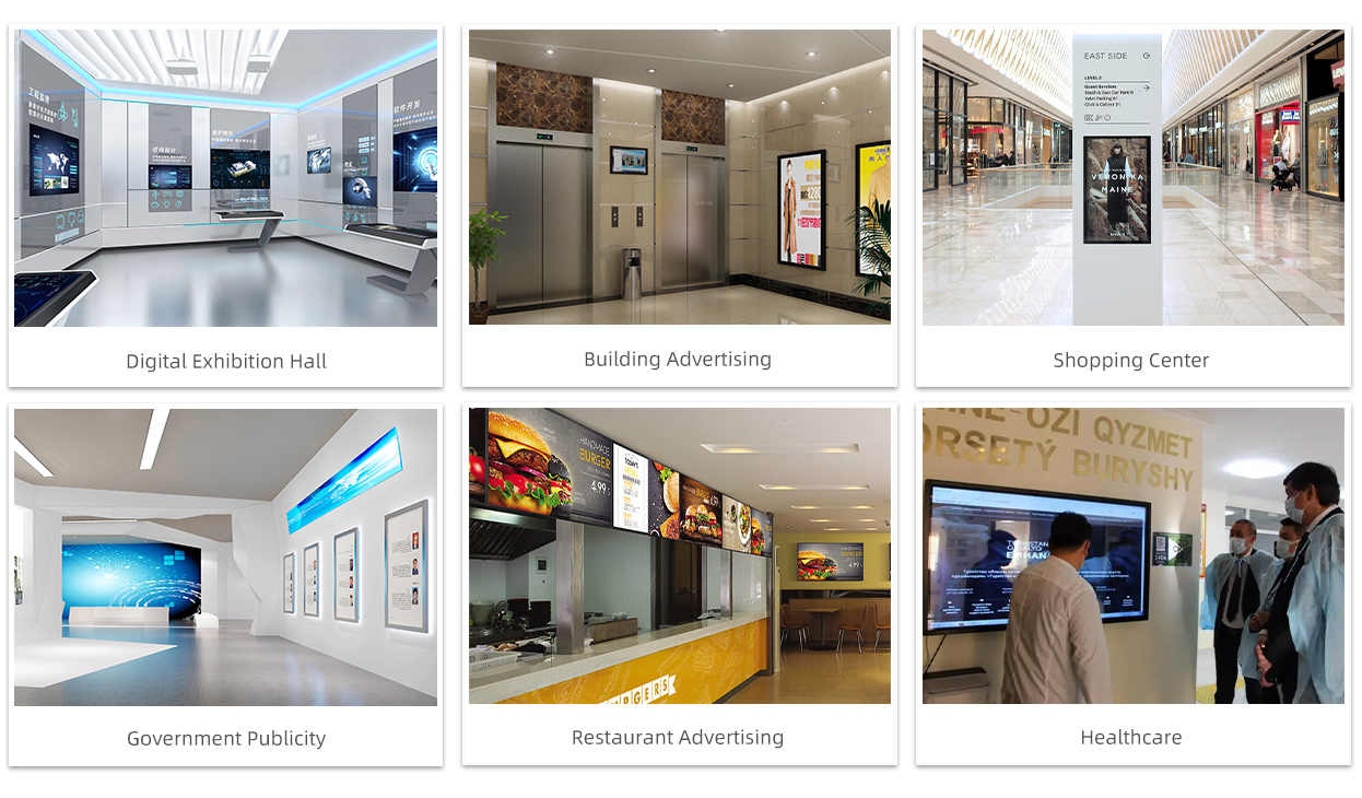 Wandmontierte Digital Signage 32-65 Zoll (6C-Serie)